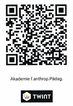 Twint QR-Code für Spenden an die Akademie für anthroposophische Pädagogik